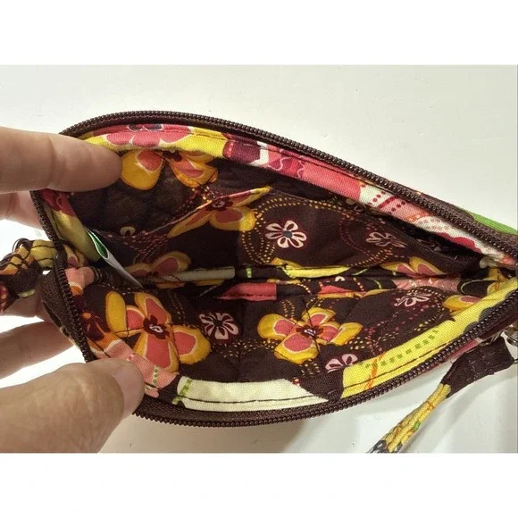 Vera Bradley Wristlet Wallet Retired "Buttercup" Pattern Zipper Bag Quilted Boho - Picture 5 of 9